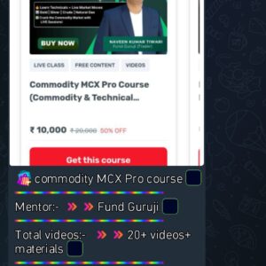 Fund Guruji commodity MCX Pro course