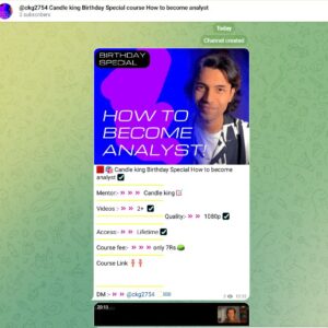 Candle king Birthday Special How to become analyst